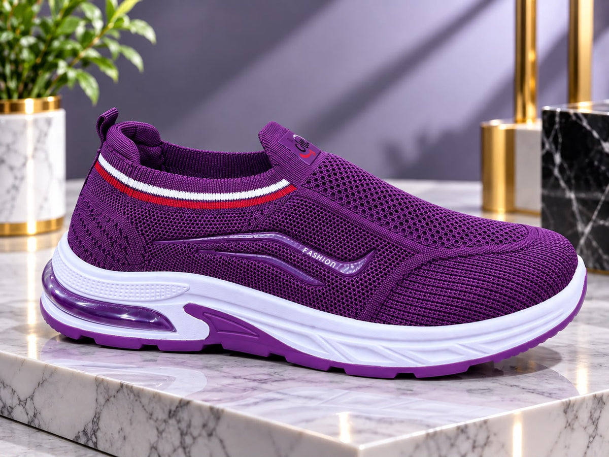 Breathable Knit Slip-On Walking Skechers